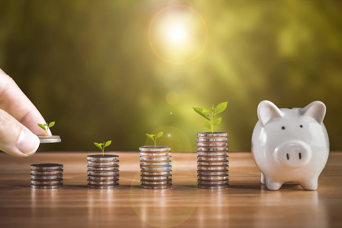 piggy bank with growth